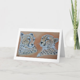 Cheetah étudie carte d'anniversaire