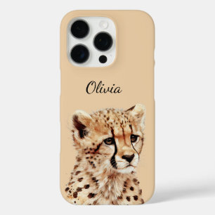 Cheetah Face Personalized iPhone 16 Pro Case