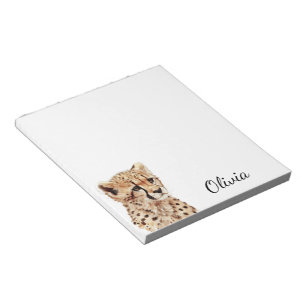 Cheetah Face Personalized Notepad