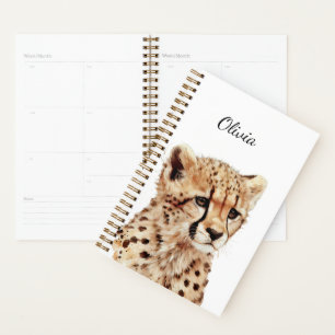Cheetah Face Personalized Planner