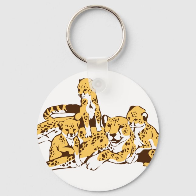 Cheetah Family Keychain (Front)