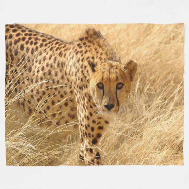 Cheetah Fleece Blanket (Front (Horizontal))