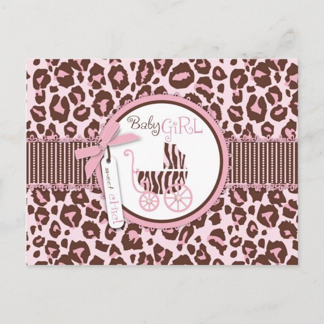 Cheetah Girl Postcard Pink D (Front)