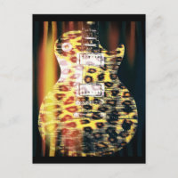 Cheetah Guitar Postcard