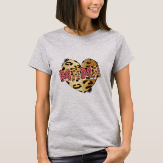 Cheetah Heart Mama T-Shirt