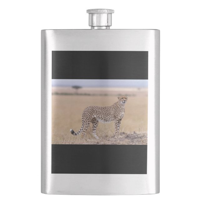 Cheetah Hip Flask (Front)