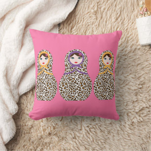 Cheetah Imprimer Matryoshka Lance Oreiller - Style