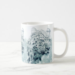 Cheetah in the Snow Art Coffee Mug