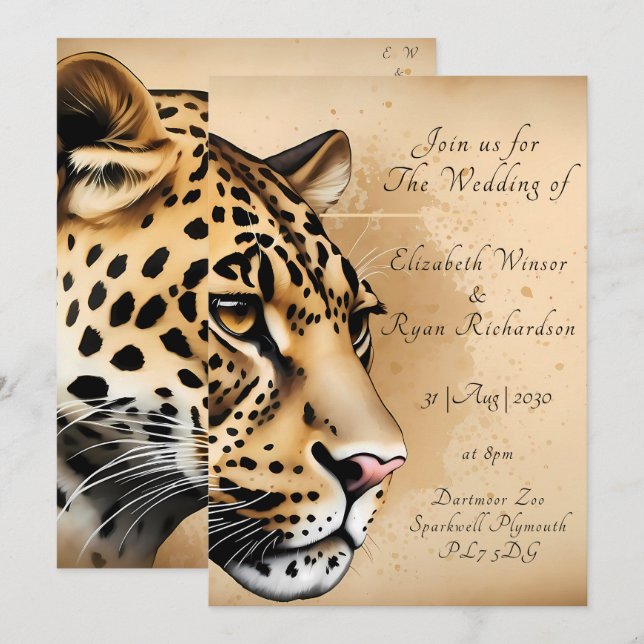 Cheetah  invitation (Front/Back)