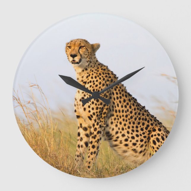 Cheetah Large Clock (Front)
