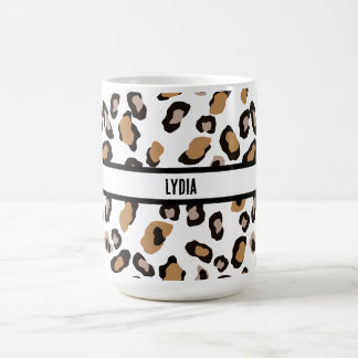 Cheetah, Leopard, Animal Print, Personalized Coffee Mug