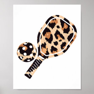 Cheetah Leopard Pickleball Paddleball Sports Mom D Poster