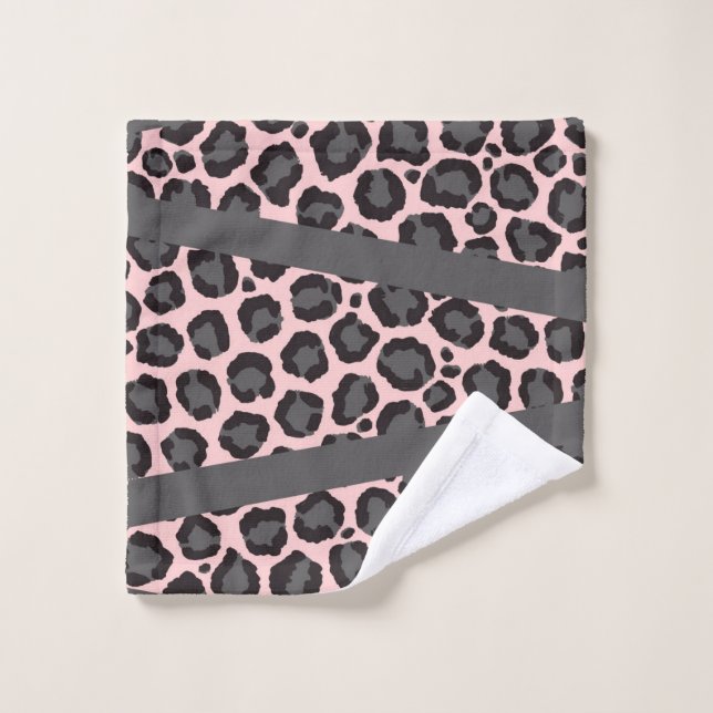 Cheetah Léopard rose Fille Chic (Gant de toilette)