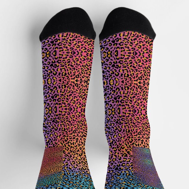 Cheetah Leopard Skin Pattern Socks – Wild & Stylis (Top)