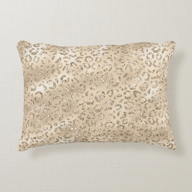 Cheetah Leopard Skin Print Pattern Animal Accent Pillow (Front)
