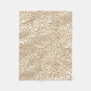 Cheetah Leopard Skin Print Pattern Animal Fleece Blanket