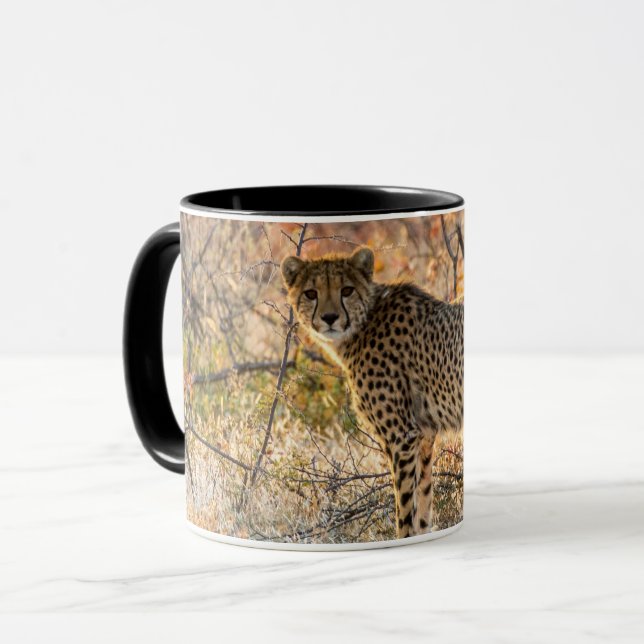 Cheetah Looking Around Mug (Front Left)