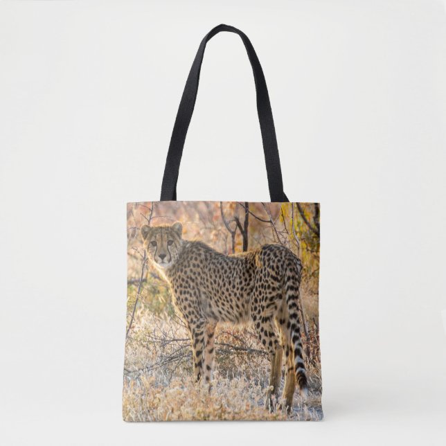 Cheetah Looking Around Tote Bag (Front)