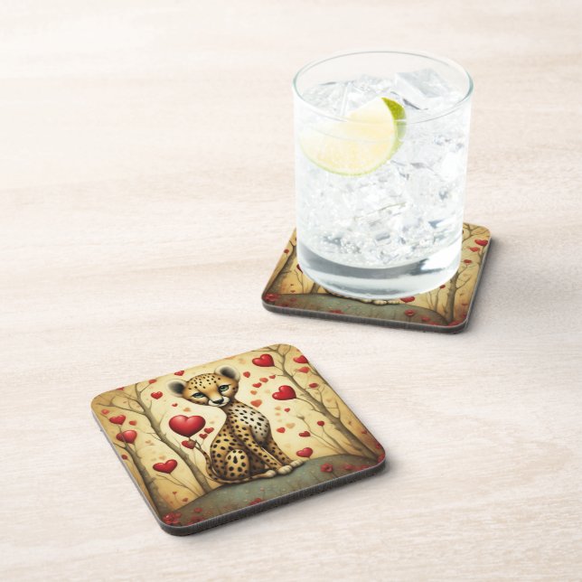 Cheetah Love 3 Coaster (Right Side)