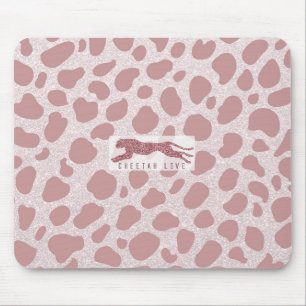 Cheetah Love - Pink Glitters Mouse Pad