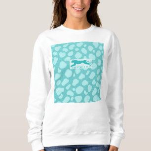 Cheetah Love - Turquoise Glitters Simulated Sweatshirt