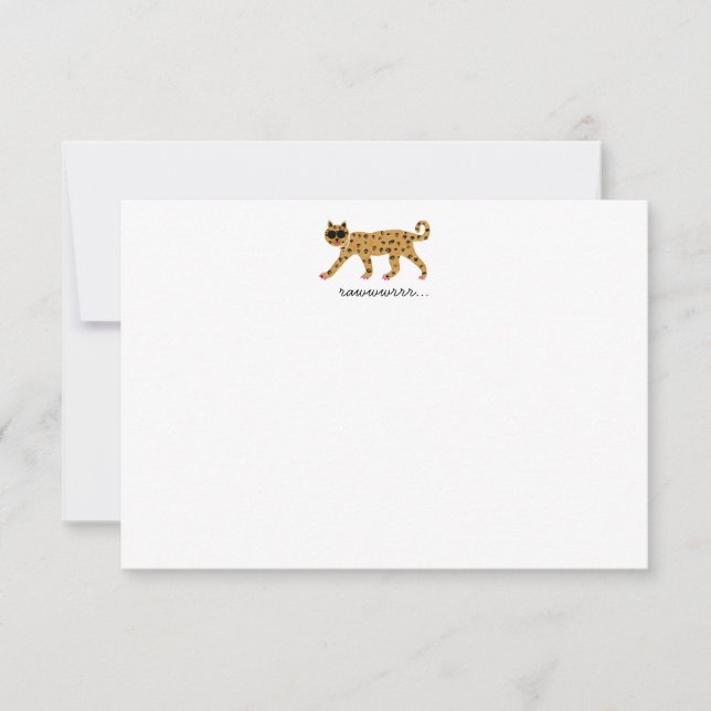 Cheetah Notecard (Front)