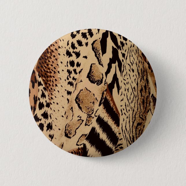 Cheetah Pattern 2 Inch Round Button (Front)