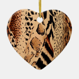 Cheetah Pattern Ceramic Ornament