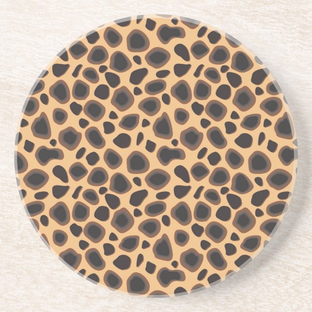 Cheetah Pattern Coaster (Front)