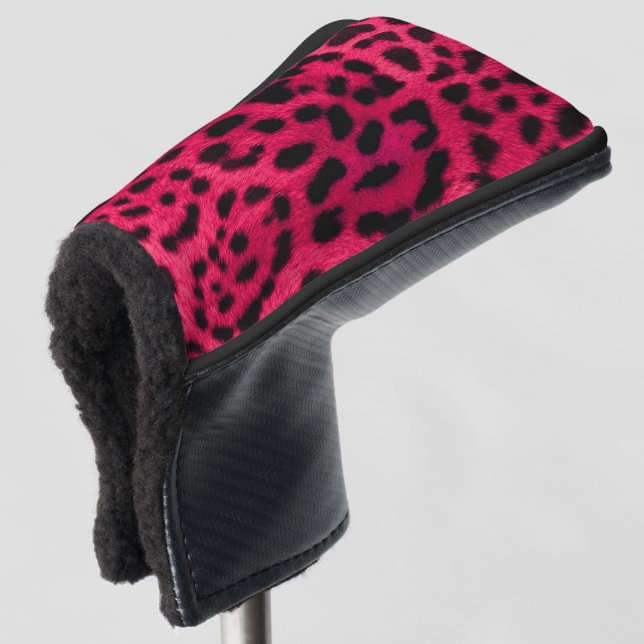 Cheetah Pattern Golf Head Cover (3/4 Front)