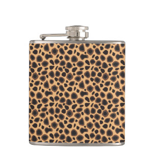 Cheetah Pattern Hip Flask