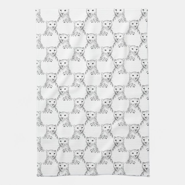 Cheetah Pattern. Kitchen Towel (Vertical)