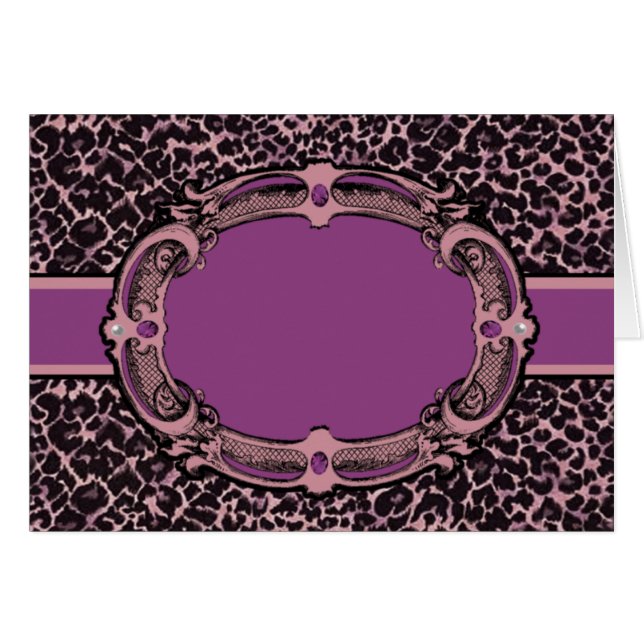 Cheetah Pattern Pink & Purple Label (Front Horizontal)