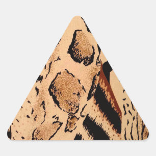 Cheetah Pattern Triangle Sticker