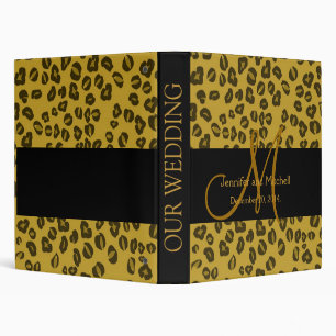 Cheetah Pattern Wedding Planner Binder