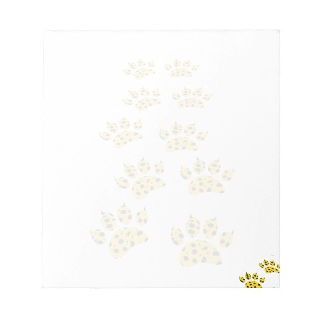 Cheetah Paw Print Notepad (Front)