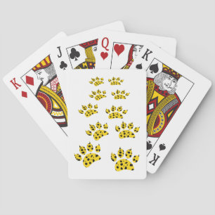 Cheetah Paw Print Playing Cards