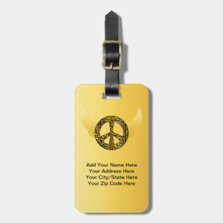 Cheetah Peace Angel Luggage Tag