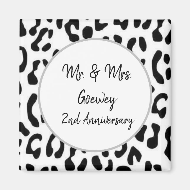 Cheetah Personalize Celebration Template Magnet (Front)