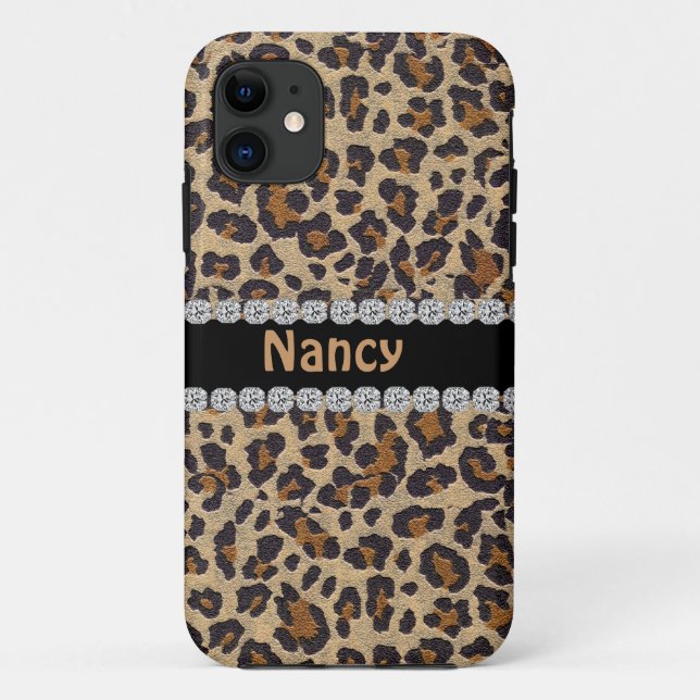 CHEETAH PERSONALIZED BLING  IPHONE 5 CASE (Back)