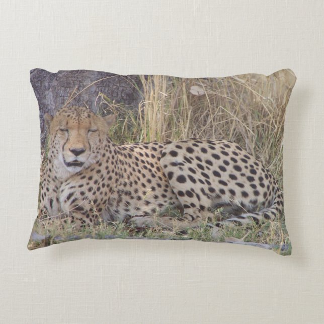 Cheetah photo pillow (Back)