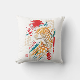 cheetah pillow, colourful cheetah, cheetah decor,  throw pillow