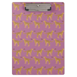 Cheetah, pink leopard  clipboard