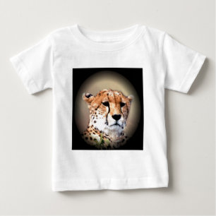 Cheetah Portrait by Full Moon: Nature's Grace Baby T-Shirt