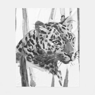 Cheetah Portrait Fleece Blanket