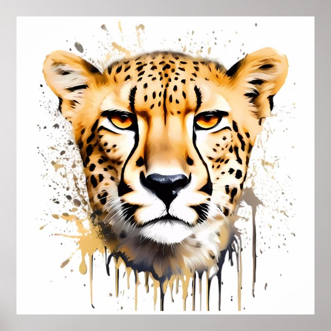 Cheetah Portrait Poster (Front)