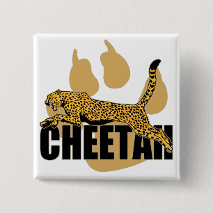 Cheetah Power 2 Inch Square Button