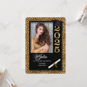 Cheetah Print Class of 2022 Graduation Invitation