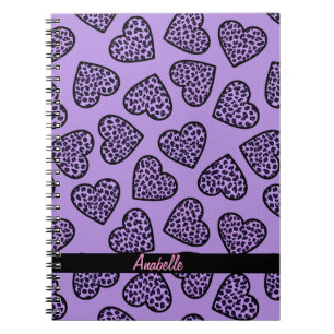 Cheetah print hearts Notebook