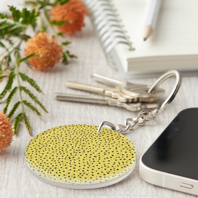 Cheetah Print in Natural colours  Keychain (Front Right)